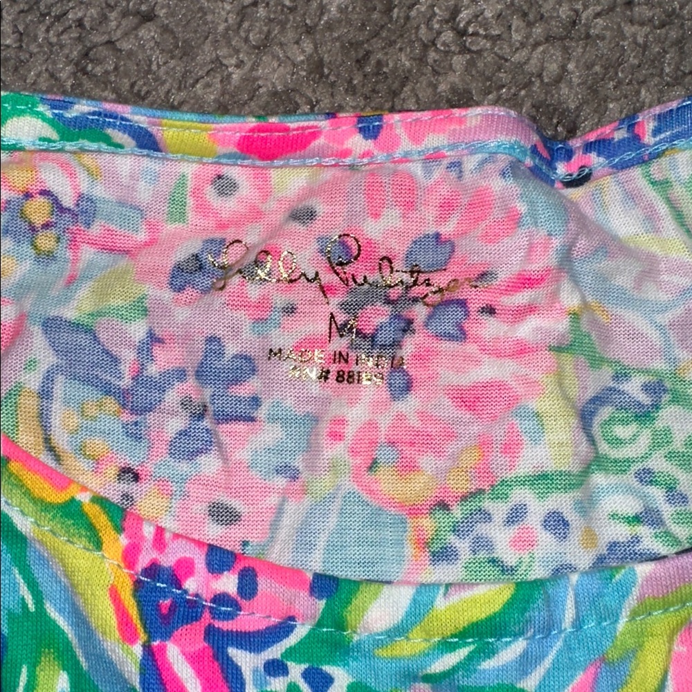 Lilly Pulitzer Floral Tiered Dress WOMENS MEDIUM - Picture 2 of 3